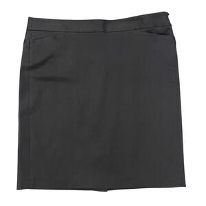 Theory Black Wool Blend Back Slit Side Zip Mini Skirt Women's Size 12